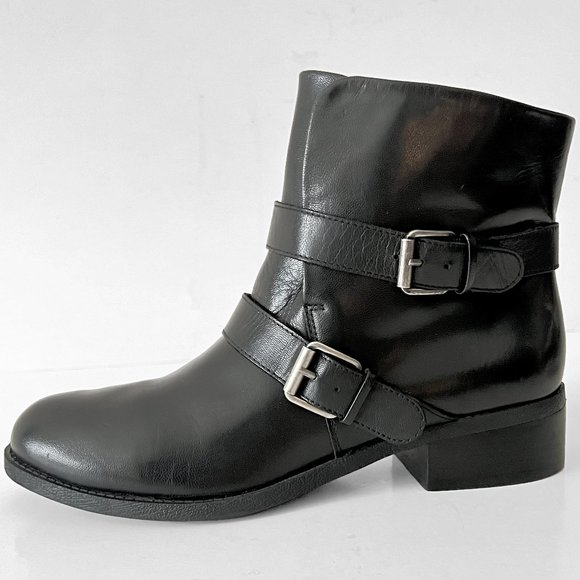 Nine West Genuine Leather Ankle Boots Booties Short Heel , Size 6M - Picture 1 of 16